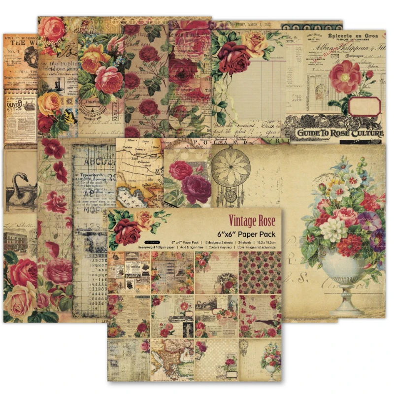 Graph Paper Pad - Scrapbook Pad Assorted Pattern Decoupage Cardstock