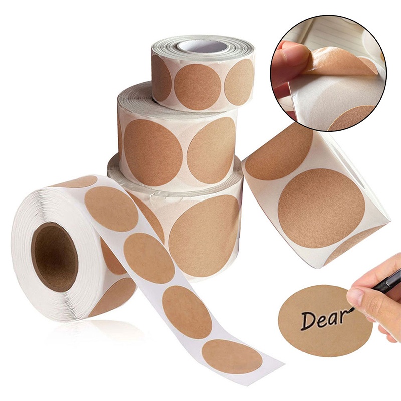 1-5 Roll 2.5 Cm Round Self-adh - Label Printer Tape ulasan dan harga