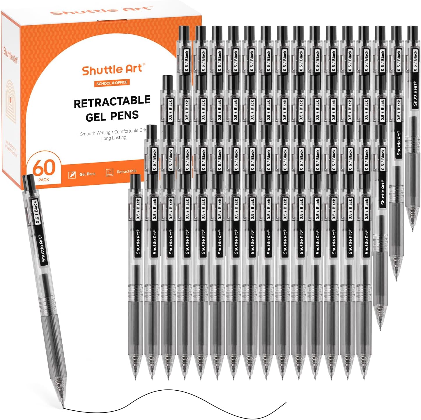 Shuttle Art Black Gel Pens, In - Gel Ink Pen Set ulasan dan harga