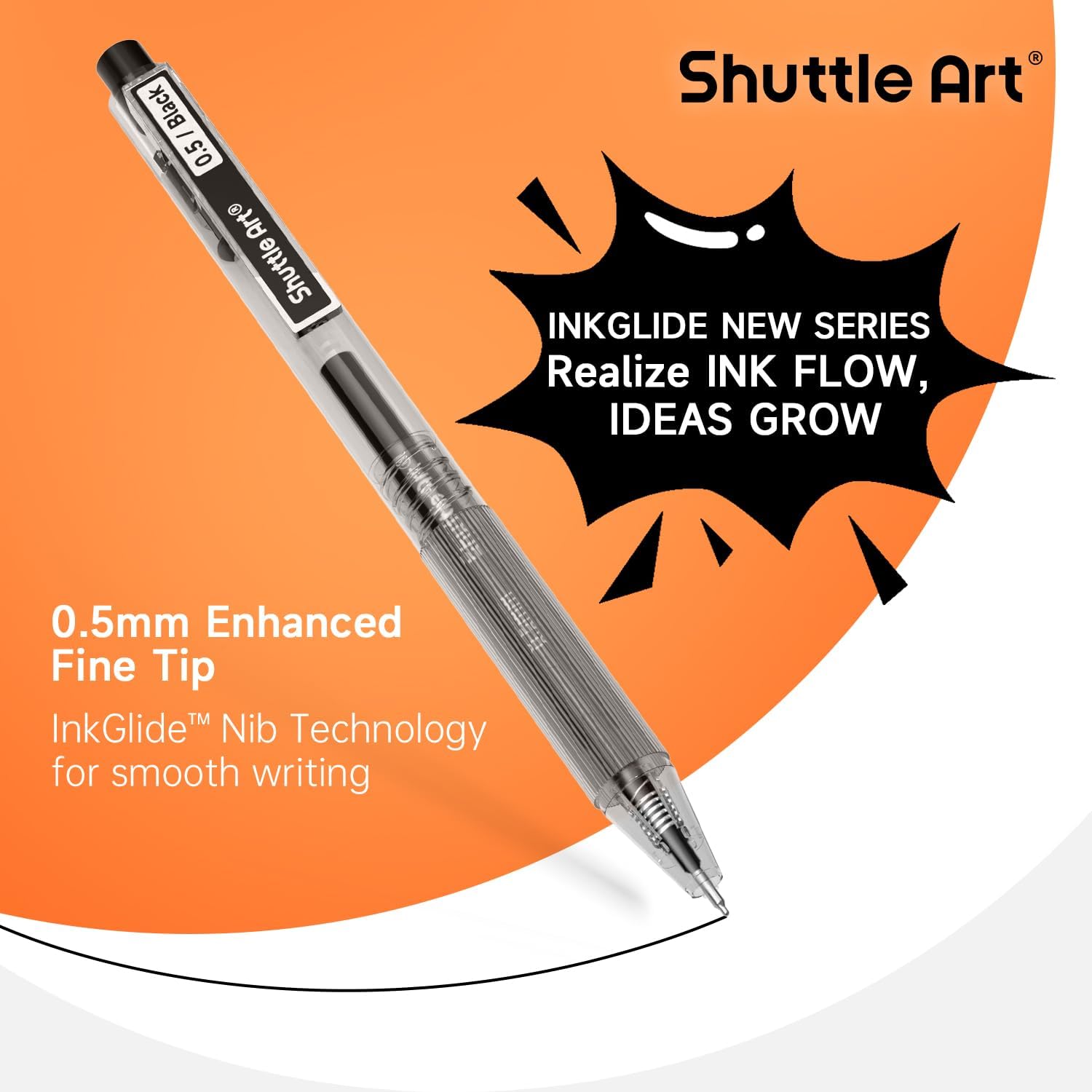 Shuttle Art Black Gel Pens, In - Gel Ink Pen Set ulasan dan harga