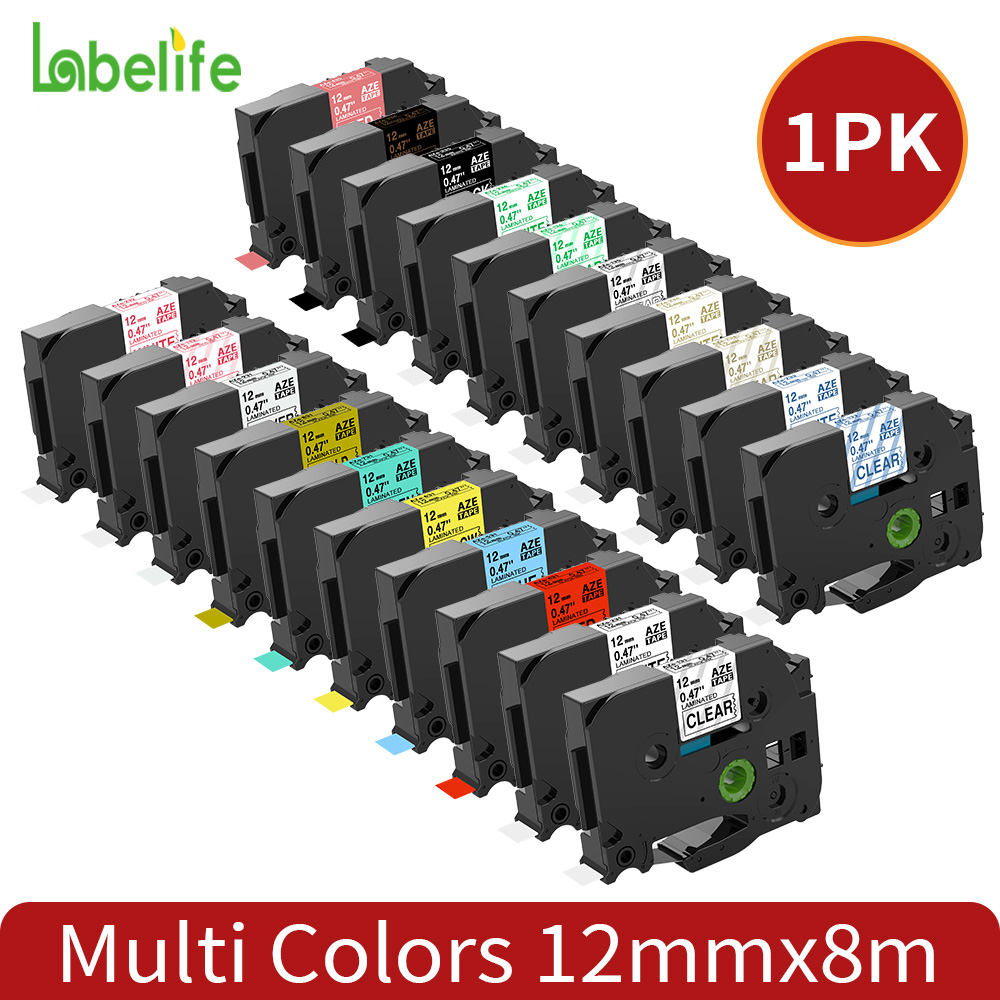 Laminated Label Tape 12mm Comp - Label Printer Tape ulasan dan harga