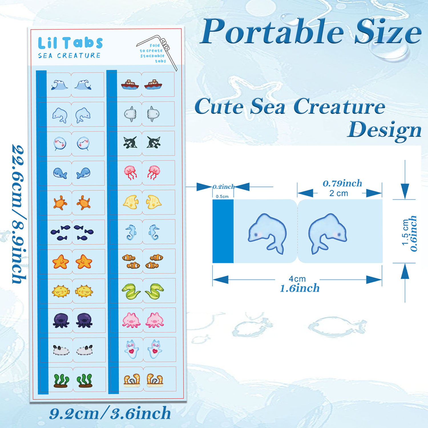 Sea Creature Lil Tab Stickers  - Index Tab Divider ulasan dan harga