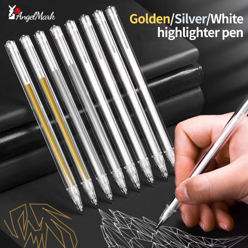 White Gold Silver Classic High - Gel Ink Pen Set ulasan dan harga