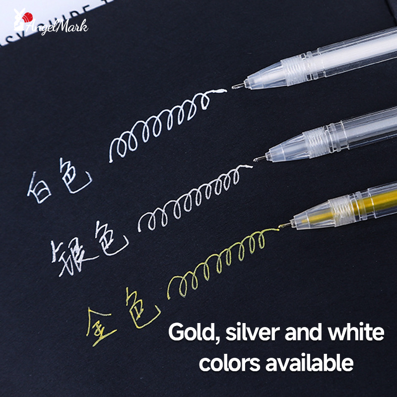 White Gold Silver Classic High - Gel Ink Pen Set ulasan dan harga