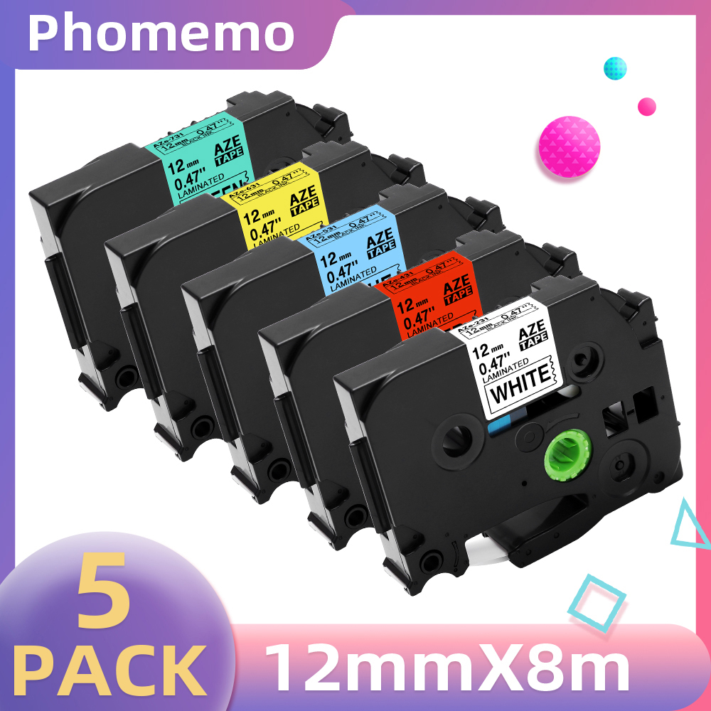 5PK Label Tape for P3100 E1000 - Label Printer Tape ulasan dan harga