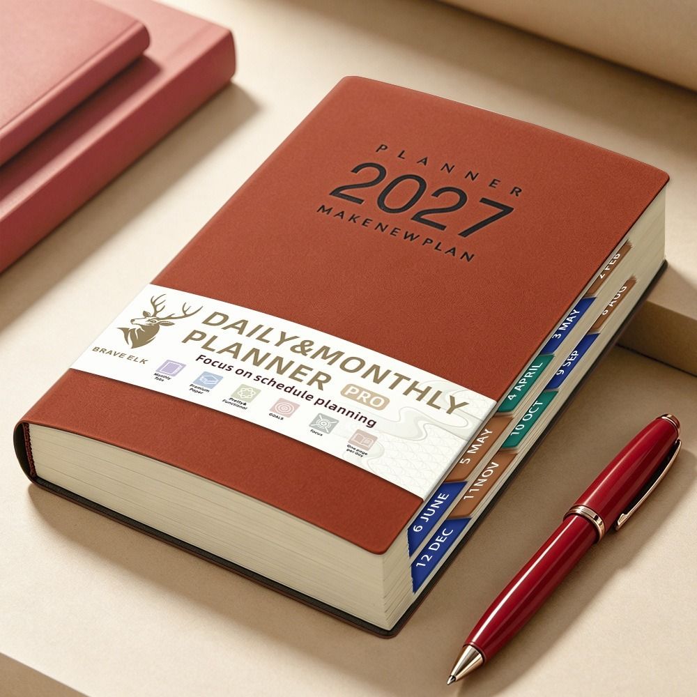 A5 Size Daily Planner Notebook - Journal Leather Hardcover ulasan dan harga