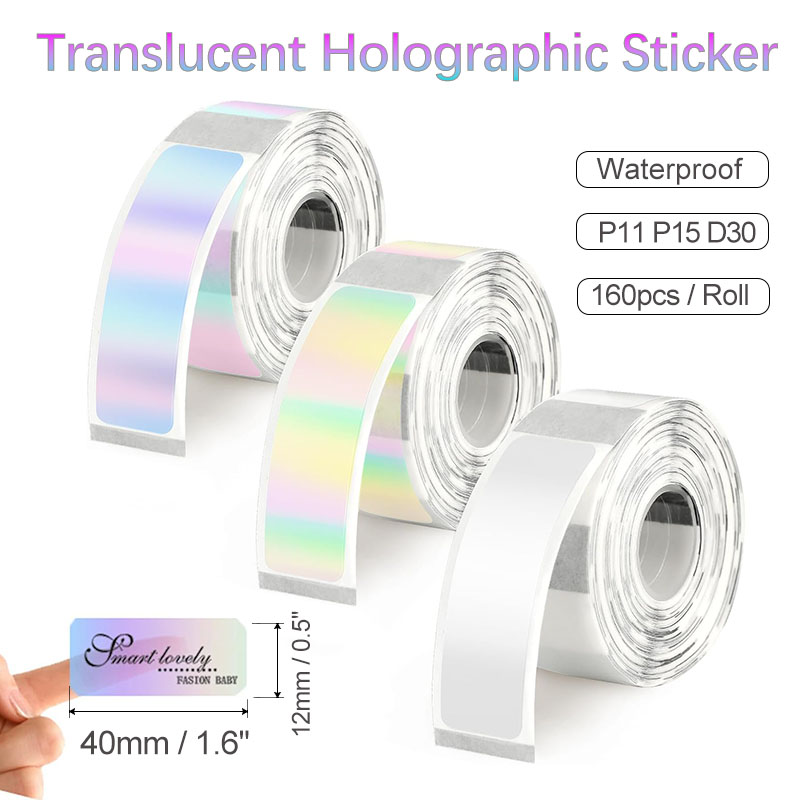 D30 Transparent Holographic Th - Label Printer Tape ulasan dan harga