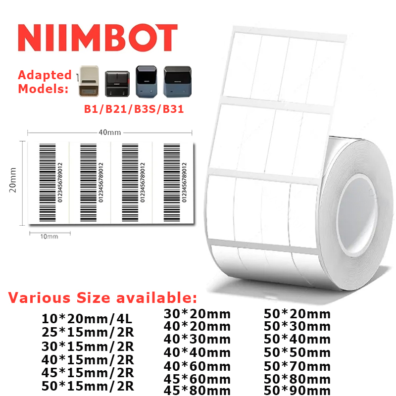 20-50mm Niimbot B21/B1/B31/B20 - Label Printer Tape ulasan dan harga