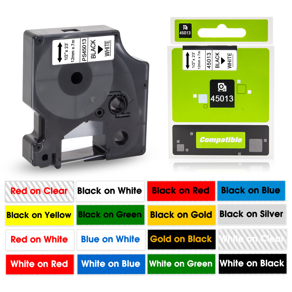 45013 Label Tape Black on Whit - Label Printer Tape ulasan dan harga
