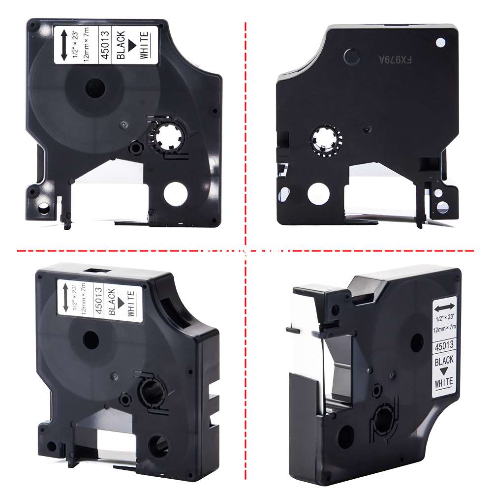45013 Label Tape Black on Whit - Label Printer Tape ulasan dan harga