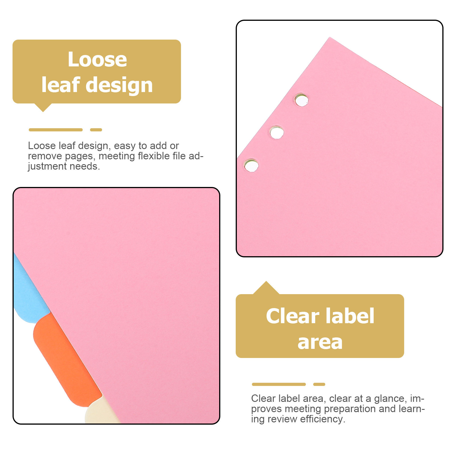 10Pcs Plastic Binder Dividers  - Index Tab Divider ulasan dan harga