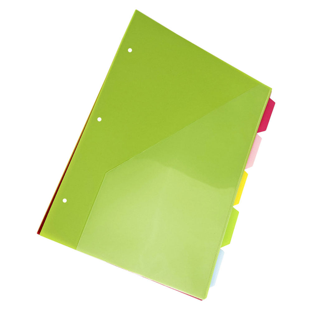 5Pcs Three Hole Punched Index  - Index Tab Divider ulasan dan harga